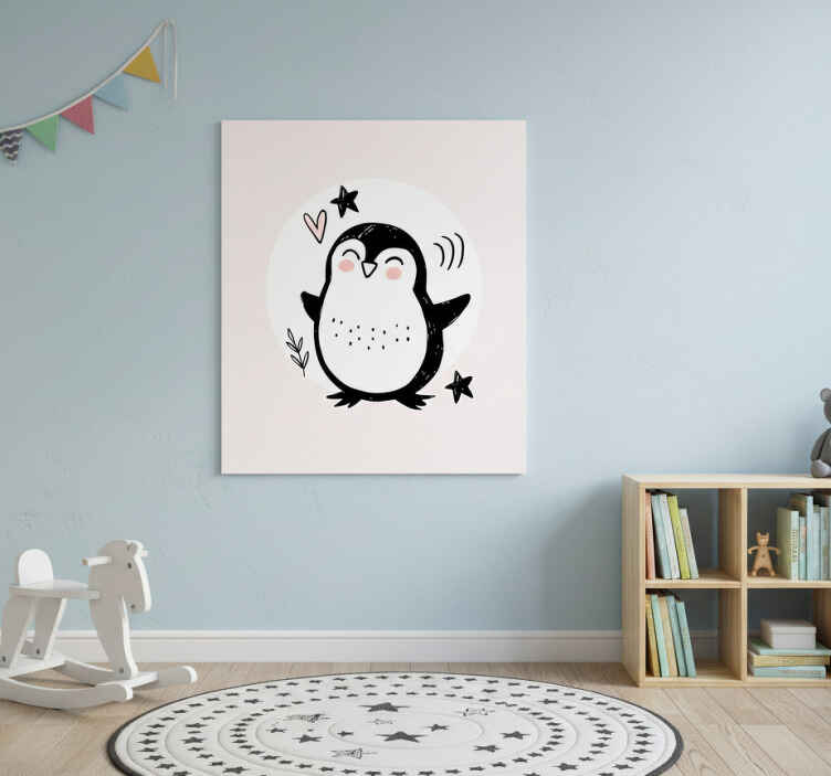 Nursery poster cute baby penguin doodle - TenStickers