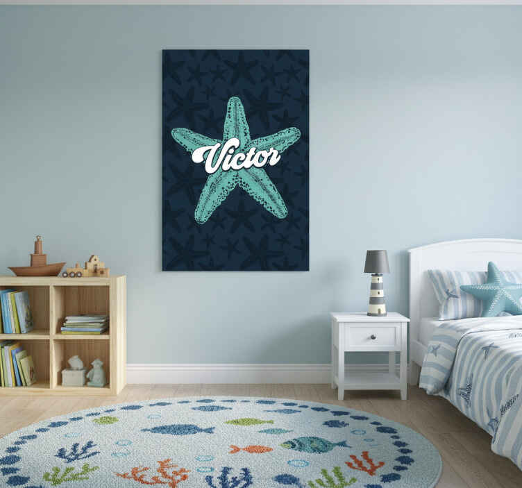 Nursery poster starfish bluetones print - TenStickers