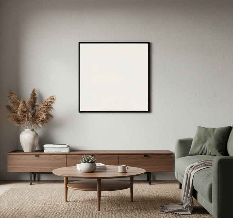 Minimalist poster in cloud dancer color - TenStickers