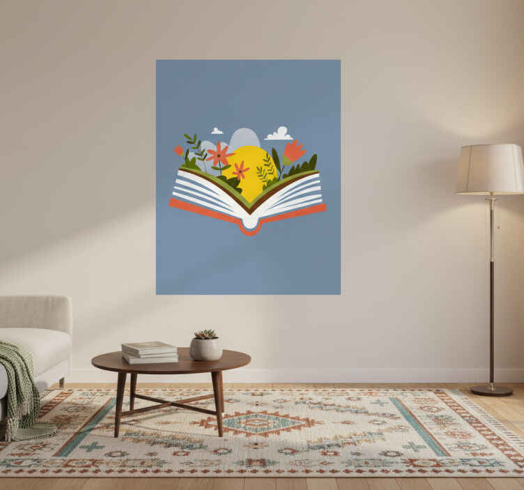 Flower poster opening book - TenStickers