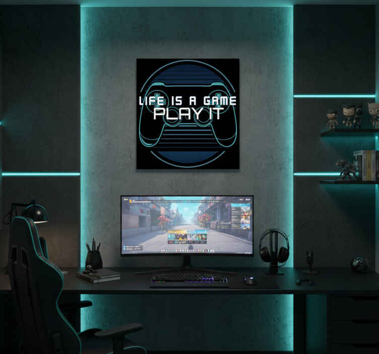 Poster videojuego la vida es un juego - TenVinilo