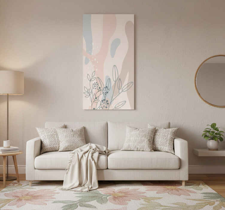 Flowers poster elegant floral silhouette - TenStickers