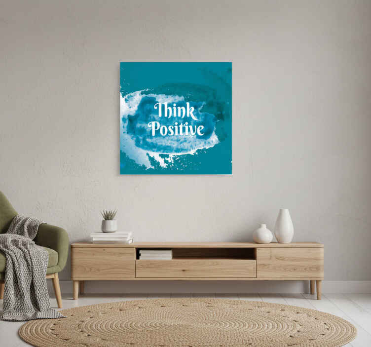 Poster met tekst denk positief - TenStickers