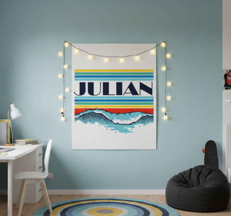 Poster for teenager custom name seascape - TenStickers