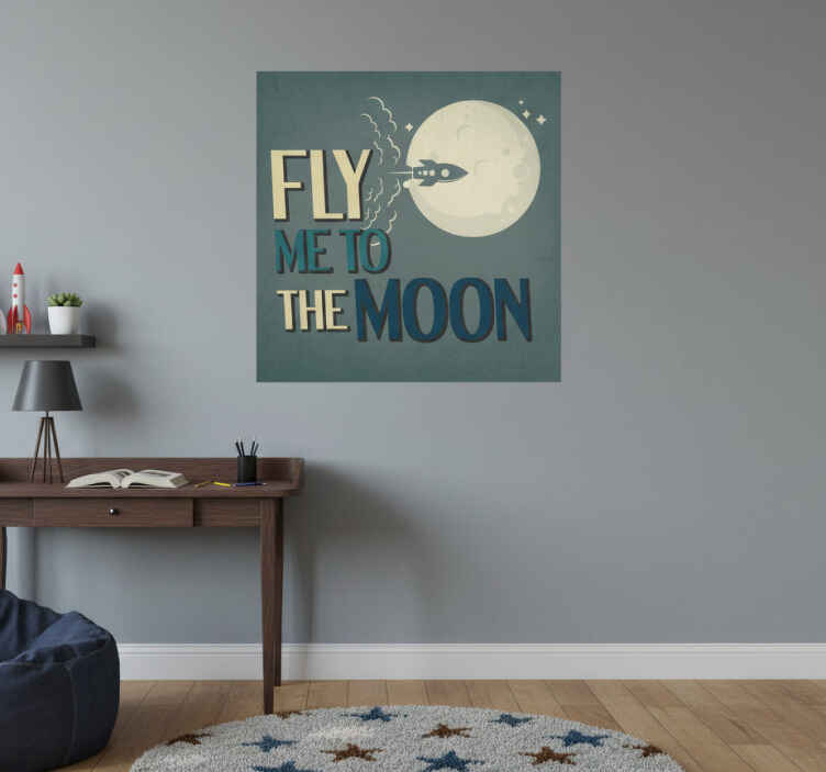 Poster for teenager rocket journey to the moon - TenStickers