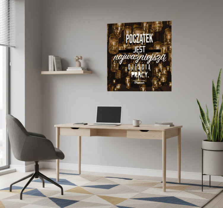 Plakat z frazą o produktywności - TenStickers