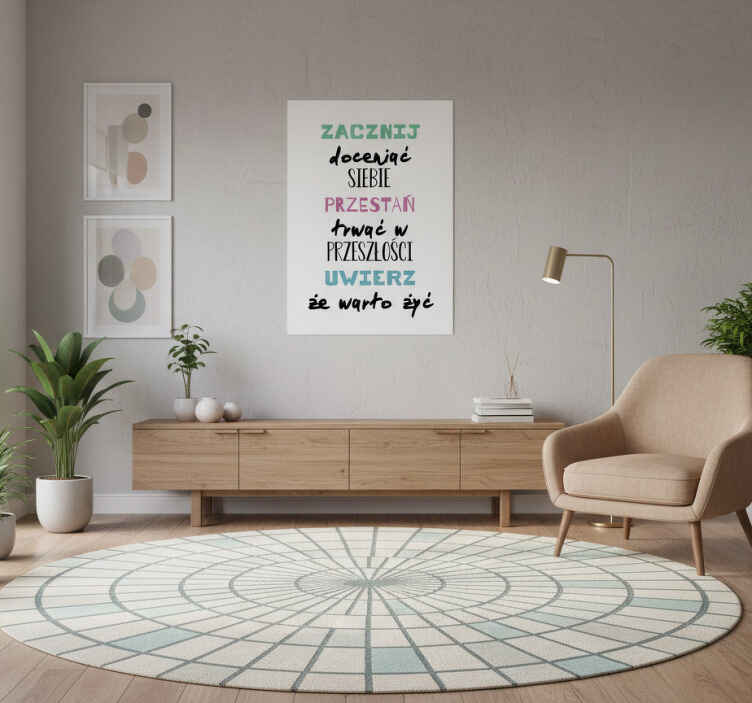 Plakat z frazą życie jest warte przeżycia - TenStickers