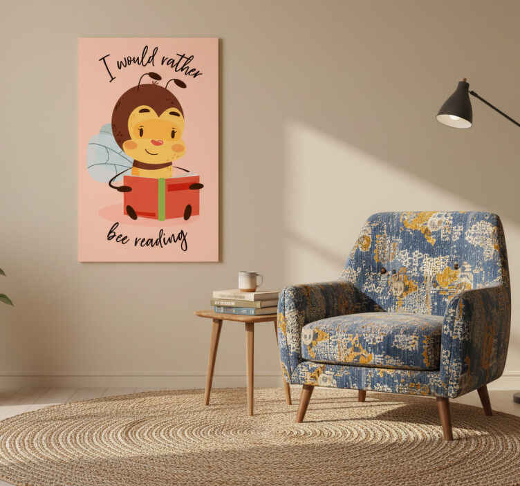 Poster met tekst i zou liever lezen - TenStickers