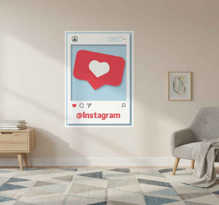 Poster met tekst instagram gebruiker - TenStickers