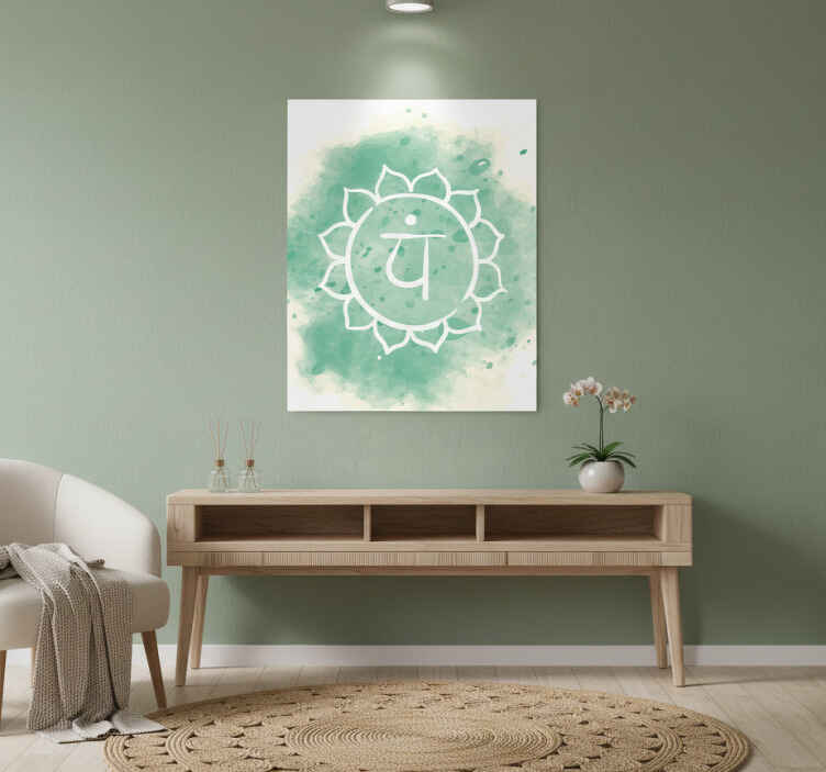 Zen poster beautiful heart chakra symbol - TenStickers