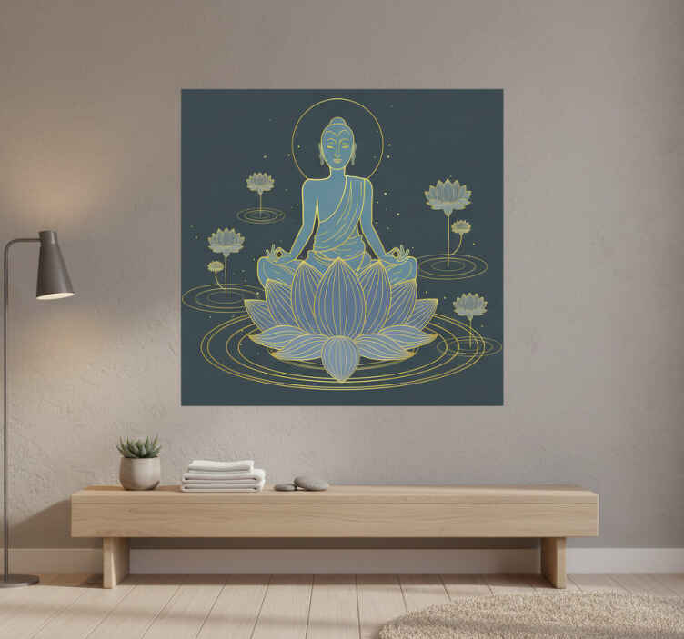 Zen poster of meditative buddha art - TenStickers