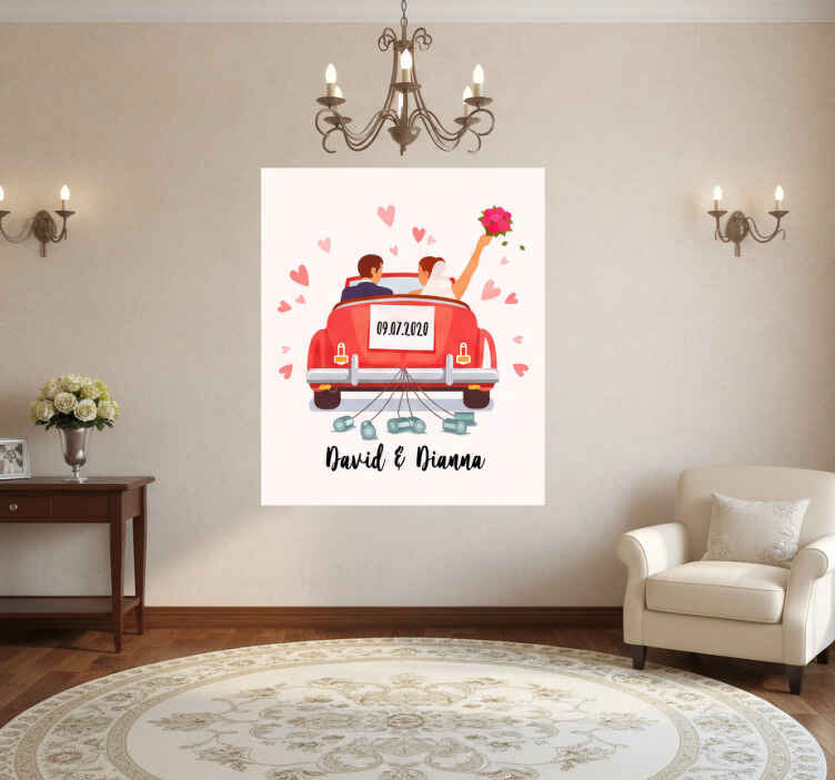 Event poster for just married couple - TenStickers