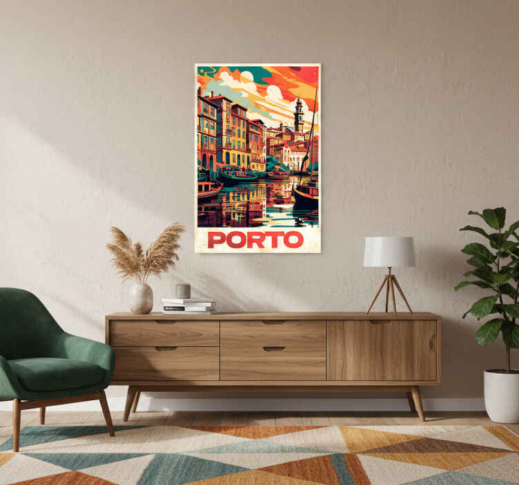 City poster oporto vintage print - TenStickers