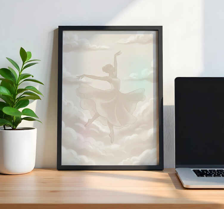 Minimalist poster cloud dancer - TenStickers