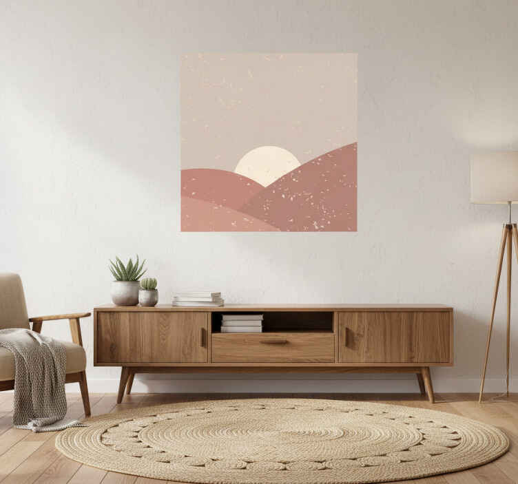Landscape poster serene desert sunset - TenStickers