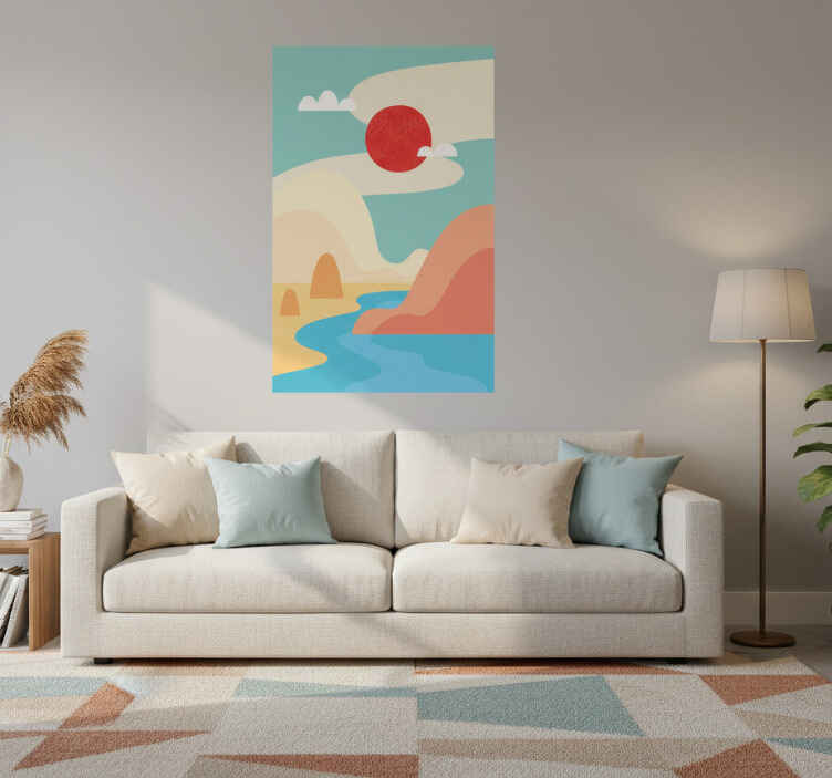 Landscape poster abstract nature scene - TenStickers
