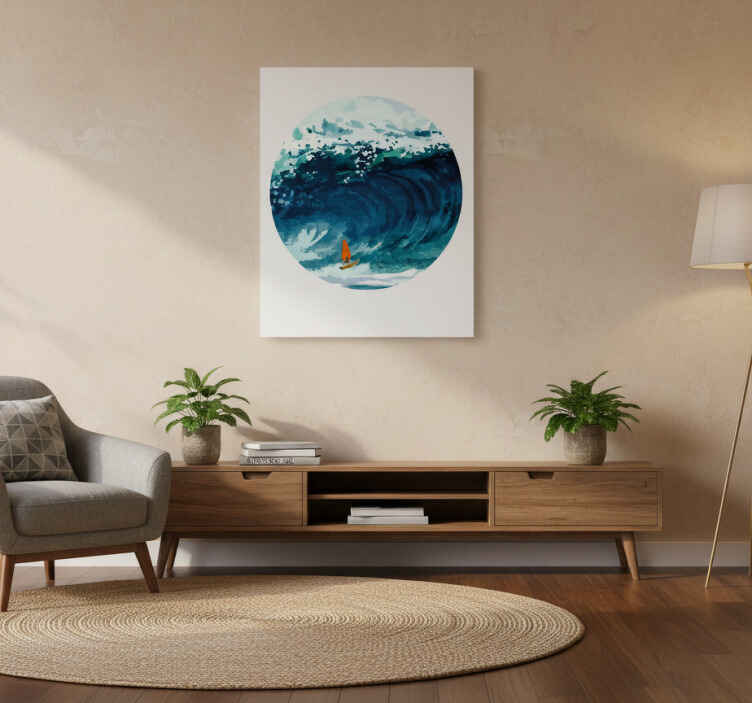 Poster paisaje windsurfista en acción - TenVinilo