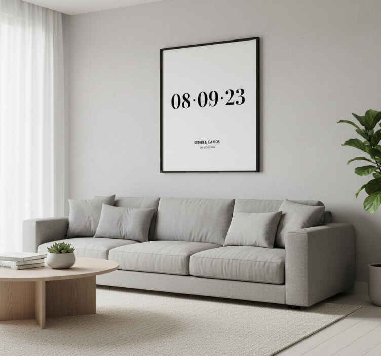 Customisable poster for special occasion date - TenStickers