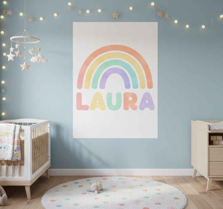 Personalisierte poster regenbogen mit namen - TenStickers