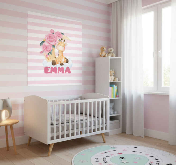 Personalisierte poster süßes giraffenportrait - TenStickers