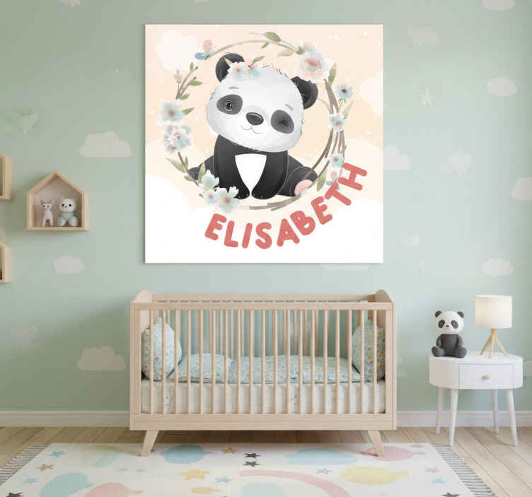 Personalisierte poster mit süßem panda-design - TenStickers