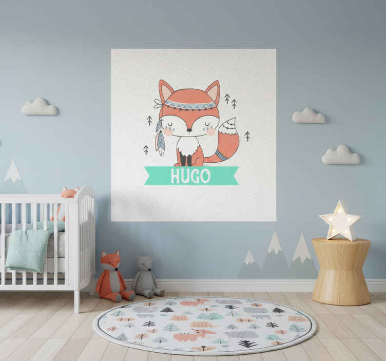 Personalisierte poster mit niedlicher fuchsfigur - TenStickers