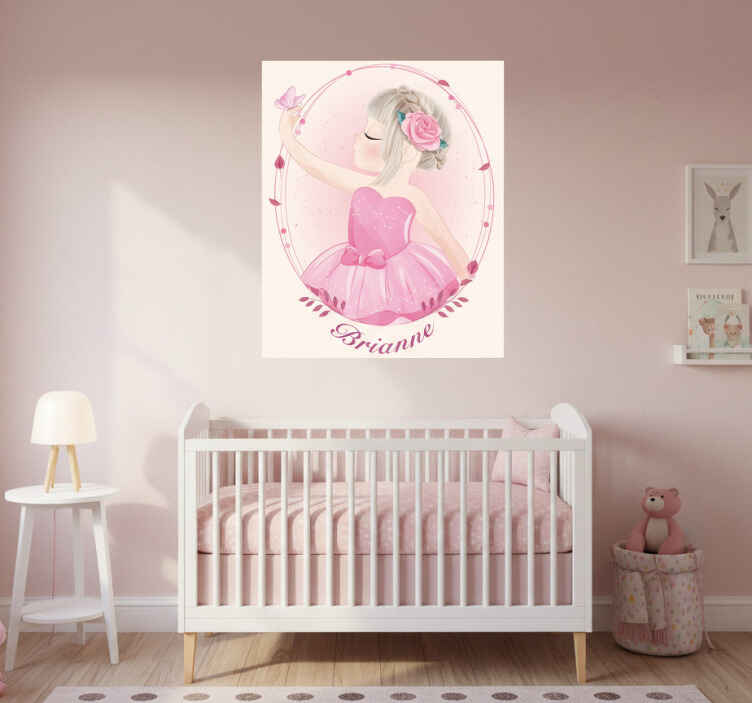 Personalisierte poster tanzende ballerina mädchen - TenStickers