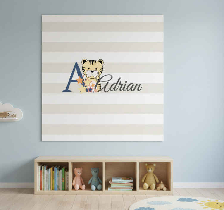 Personalisierte poster adrian tiger figur - TenStickers