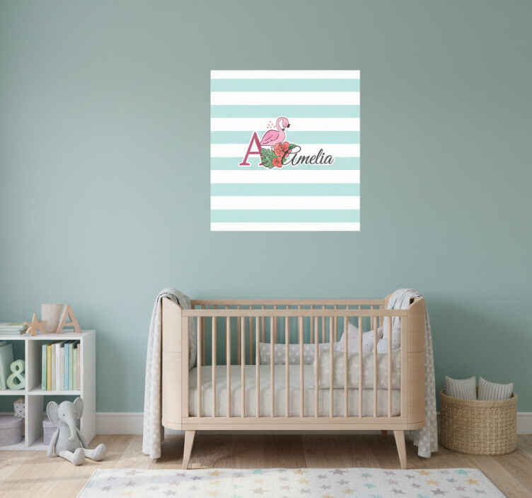 Personalisierte poster mit flamingo detail - TenStickers