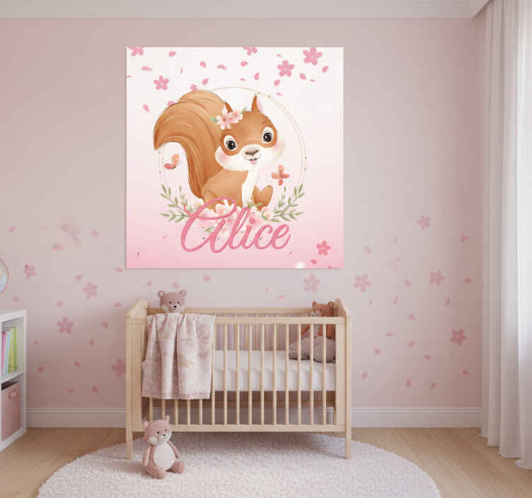 Personalisierte poster mit fröhlichem eichhörnchen design - TenStickers