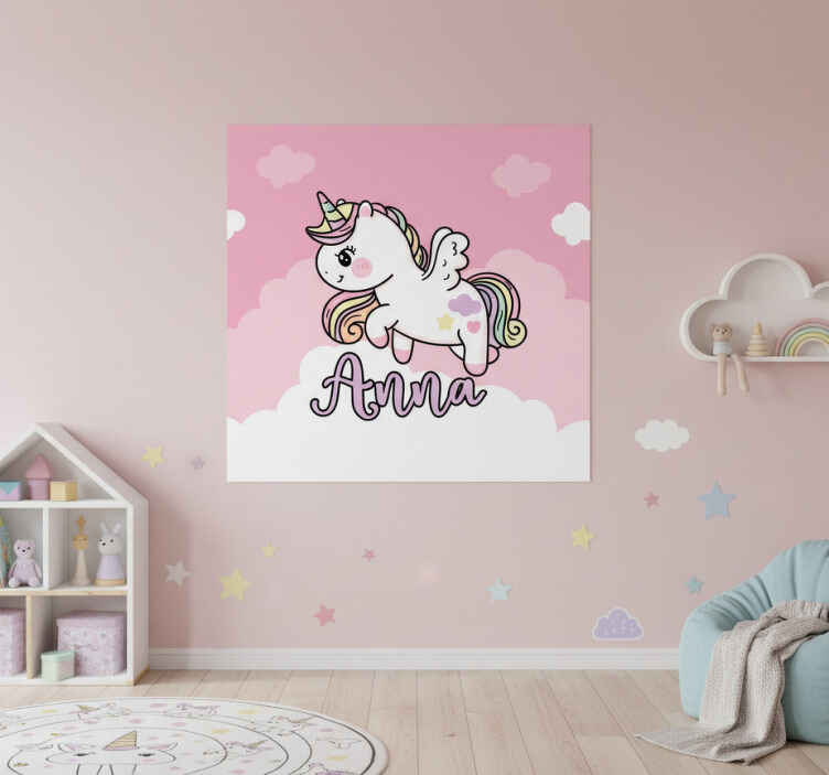 Personalisierte poster süßes einhornfantasie - TenStickers