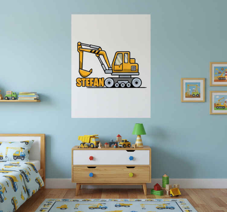 Personalisierte poster bagger maschinen design - TenStickers