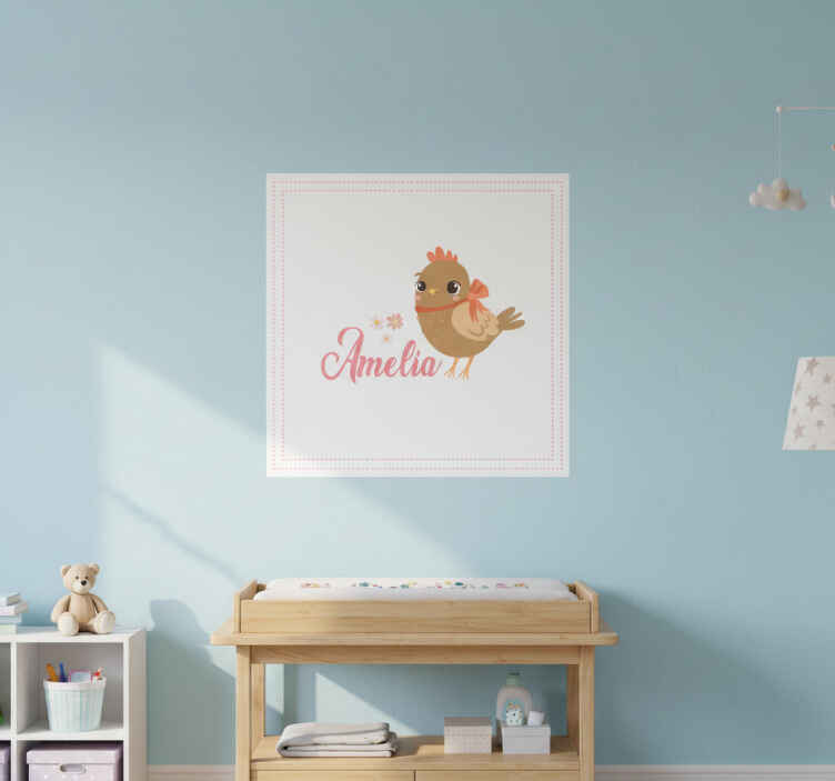 Personalisierte poster süßer vogelcharakter - TenStickers