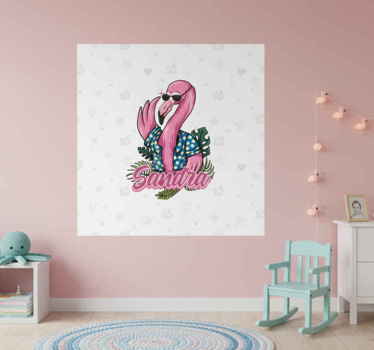 Personalisierte poster im coolen flamingo-stil - TenStickers