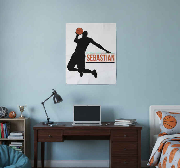 Basketball poster with player's name - TenStickers