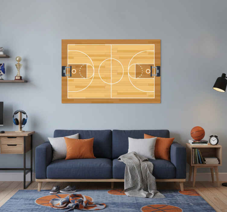 Poster basket tapete vinílico juvenil de basquete - TenStickers