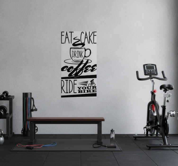 Poster ciclismo vinil decorativo café e ciclismo - TenStickers