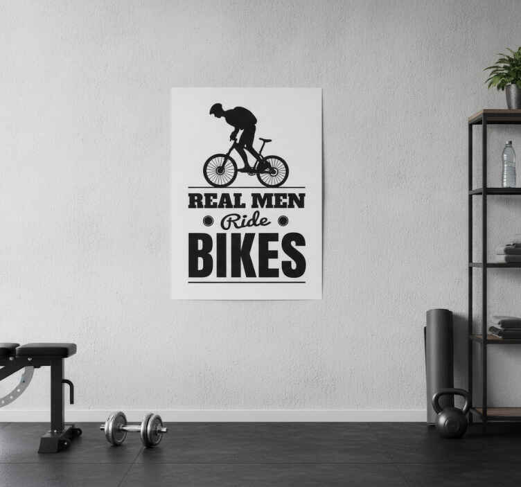 Poster ciclismo los hombres de verdad montan en bici - TenVinilo