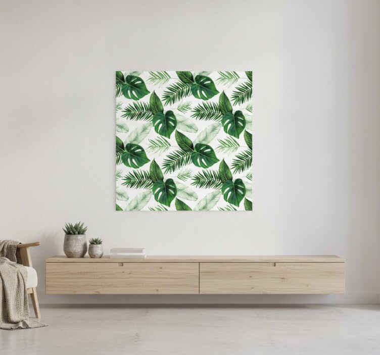 Poster de plantas desenho de folhas tropicais - TenStickers