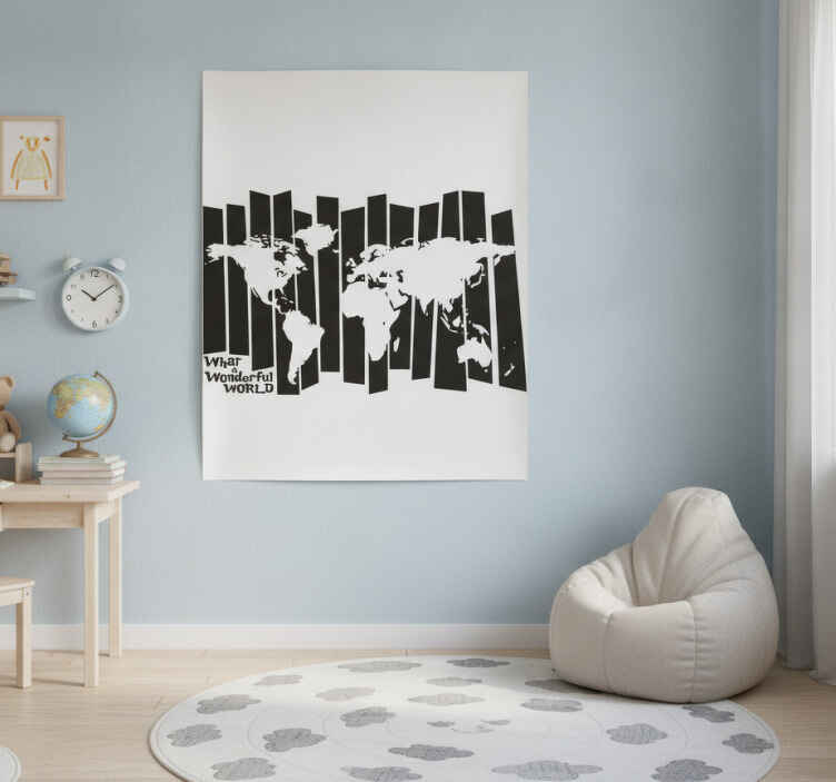 Poster do mapa mundial vinil retro do mundo - TenStickers