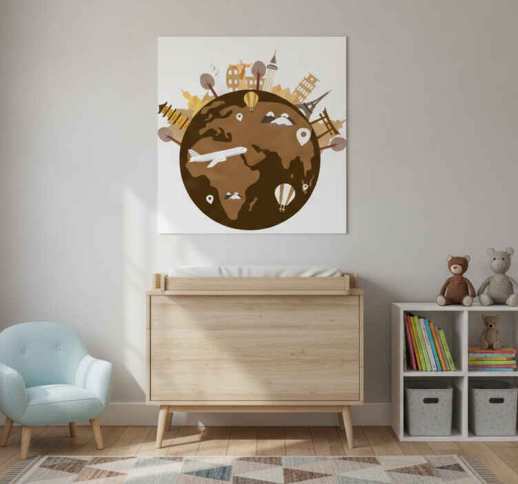 Poster mapamundi mapa mundi vintage - TenVinilo