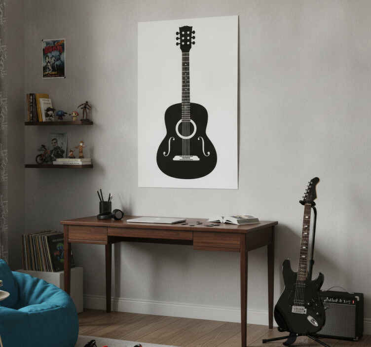 Poster de música vinil decorativo guitarra acústica - TenStickers