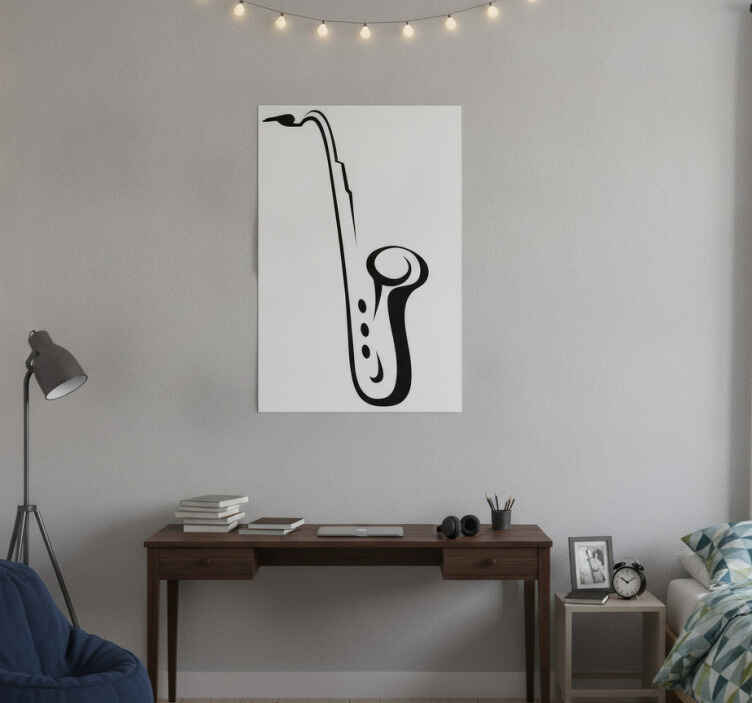 Poster de música adesivo decorativo saxofone - TenStickers