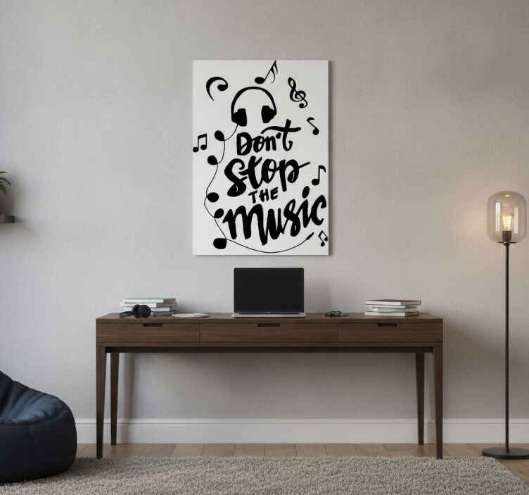 Poster musicales texto musical compuesto de notas - TenVinilo
