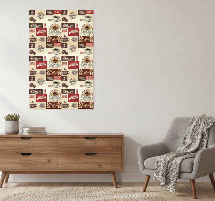 Klasyczny plakat kawa w stylu retro - TenStickers
