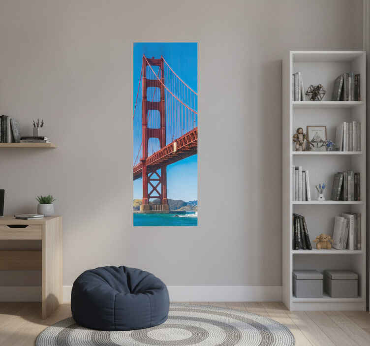 Poster paisajes nevera goldenstate en cocina - TenVinilo