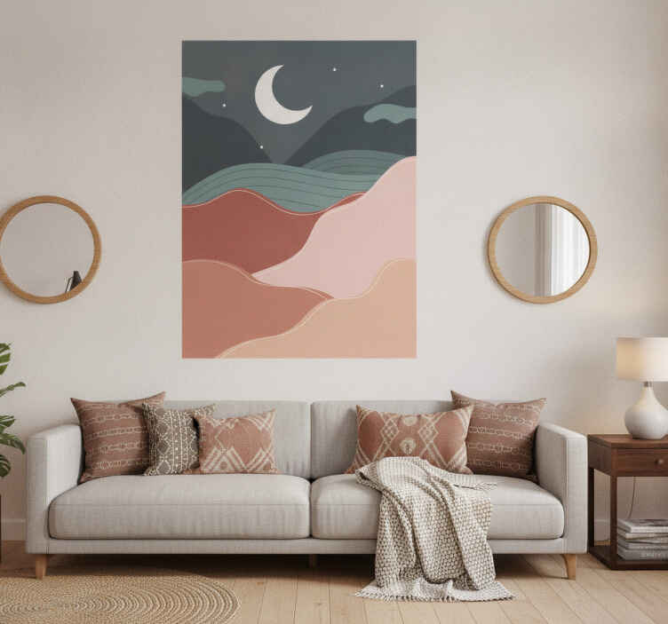 Poster landschaft boho nacht - TenStickers