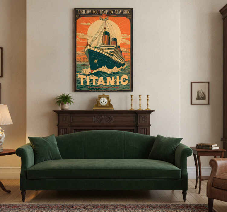 Poster vintage viaje inaugural del titanic - TenVinilo