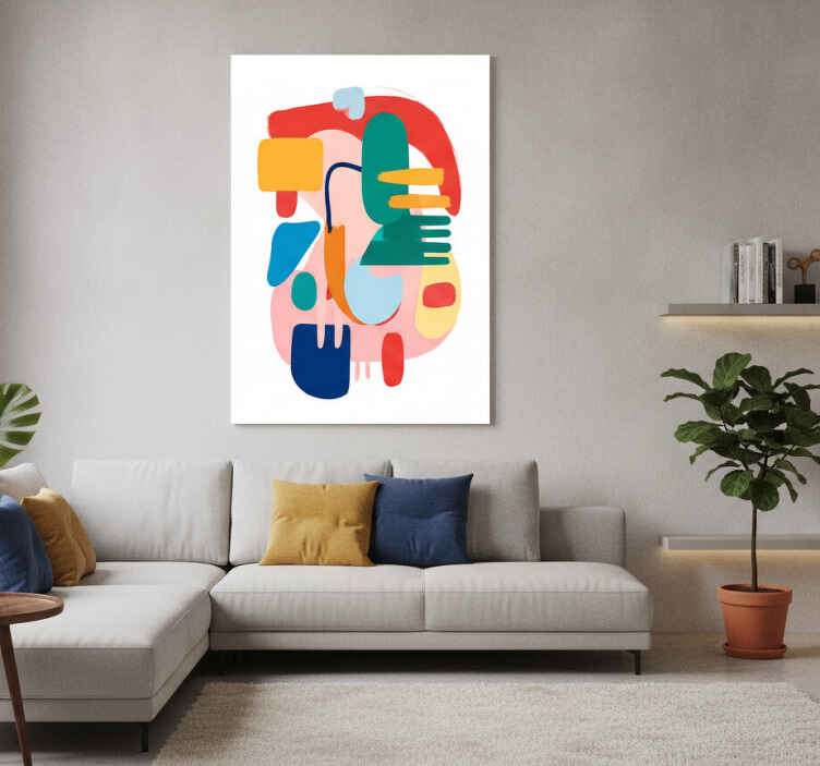 Poster abstrakt mit bunten formen - TenStickers