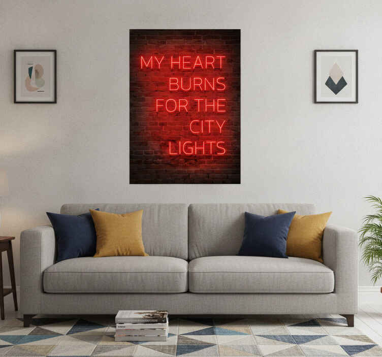Poster citazioni testo al neon - TenStickers